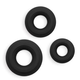 Szilikon fekete péniszgyűrűk 3 darab - Renegade