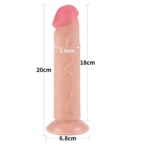 Lovetoy tapadókorongos élethű  dildó - 20 cm