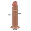 Lovetoy tapadókorongos élethű barna dildó - 20 cm