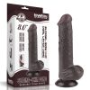 Lovetoy Sliding skin -  fekete dildó csúsztatható bőrrel - 21 cm
