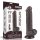 Lovetoy Sliding skin -  fekete dildó csúsztatható bőrrel - 21 cm