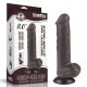 Lovetoy Sliding skin -  fekete dildó csúsztatható bőrrel - 21 cm