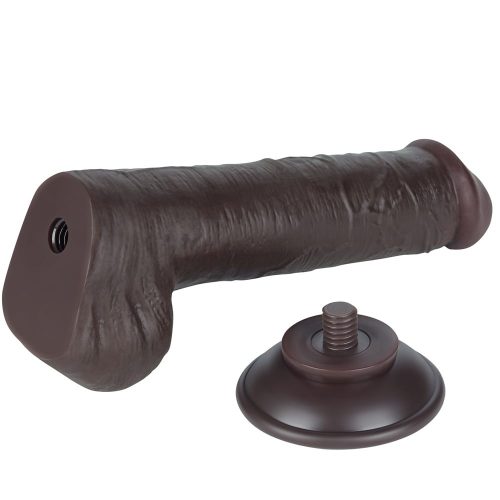 Lovetoy Sliding skin -  fekete dildó csúsztatható bőrrel - 21 cm