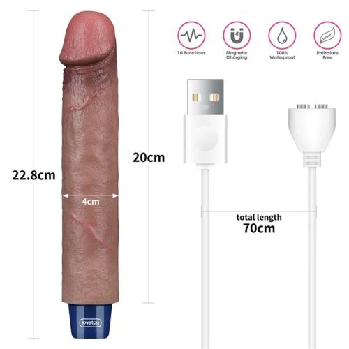 Real Softee tölthető élethű vibrátor - 23 cm