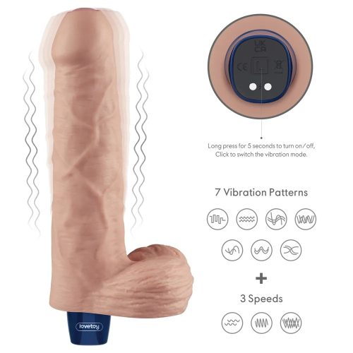 Lovetoy Real Softee élethű herés vibrátor - 23 cm