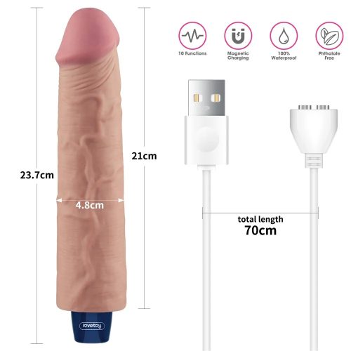 Real Softee tölthető élethű vibrátor - 24 cm