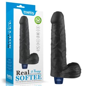 Lovetoy Real Softee tölthető fekete vibrátor - 22 cm Lovetoy Real Softee tölthető fekete vibrátor - 22 cm