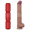 Lovetoy - bőrhatású kétrétegű XXL dildó - 36,5 cm 