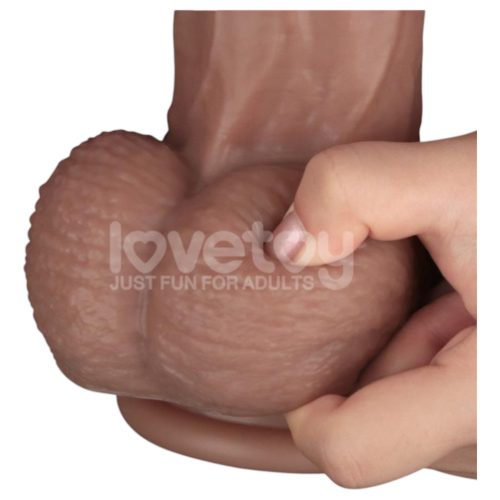 Lovetoy - bőrhatású kétrétegű XXL dildó - 36,5 cm 