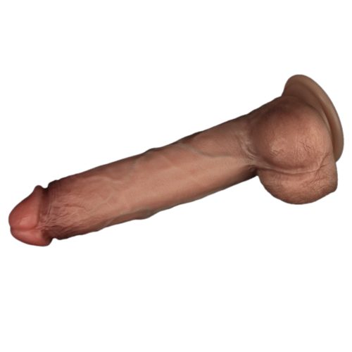 Lovetoy - bőrhatású kétrétegű dildó - 23,7 cm 
