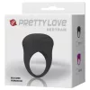 Pretty Love Bertram - vízálló, rezgő fekete péniszgyűrű