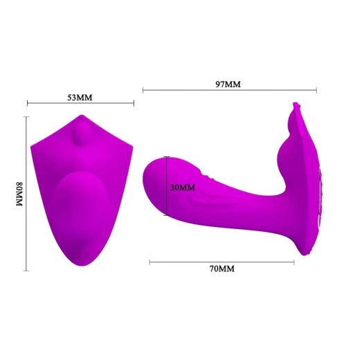 Pretty Love felcsatolható csiklóizgató vezeték nélküli távirányítóval