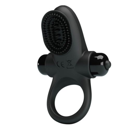 Pretty Love tüskés fekete vibrációs péniszgyűrű