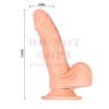 Barbara élethű vibrációs pénisz távirányítóval -  15 cm