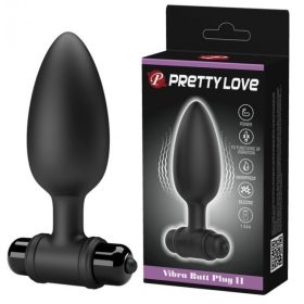 Pretty Love vibrációs szilikon anál tágító - fekete Pretty Love vibrációs szilikon anál tágító - fekete