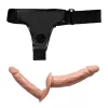 Ultra felcsatolható élethű dupla dildó - 18 cm