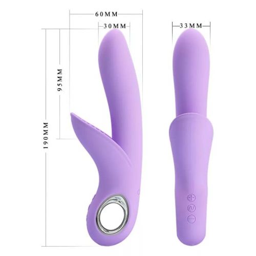 Pretty Love Carol dupla vibrátor - tölthető lila