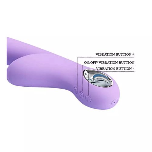 Pretty Love Carol dupla vibrátor - tölthető lila