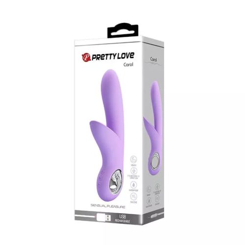 Pretty Love Carol dupla vibrátor - tölthető lila