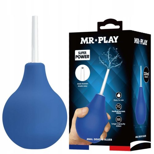 Mr. Play mini kék anál zuhany - 227 ml