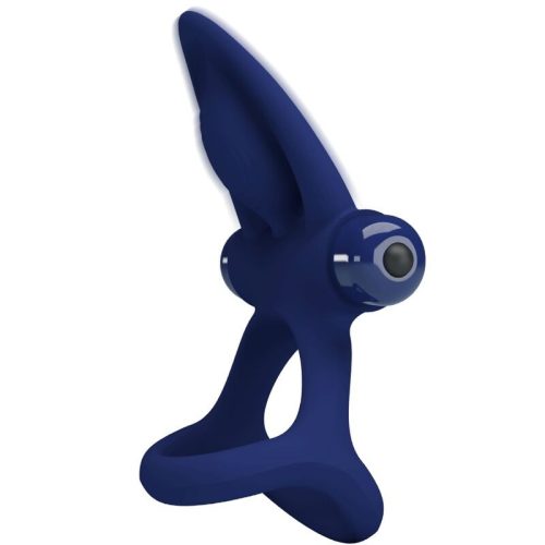 Pretty Love Mat vibrációs kék péniszgyűrű heregyűrűvel 