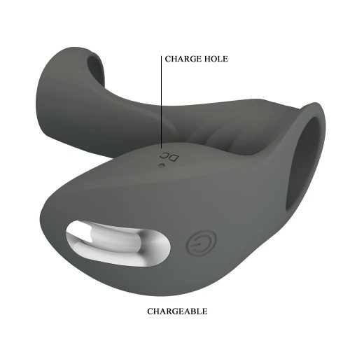 Pretty Love Master Ring - vibrációs péniszgyűrű mandzsettával