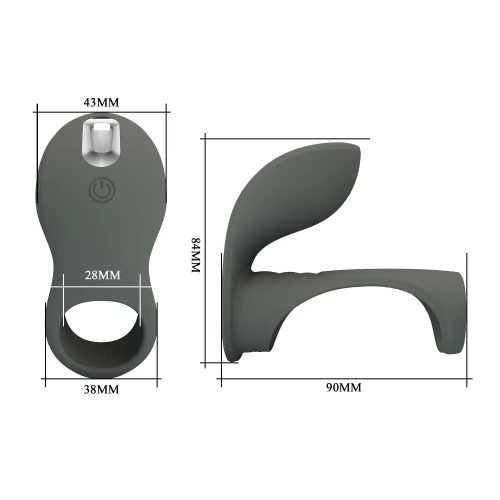 Pretty Love Master Ring - vibrációs péniszgyűrű mandzsettával