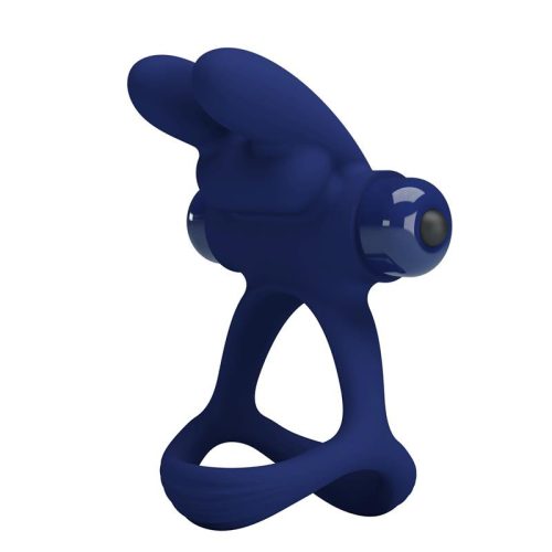 Pretty Love kék vibrációs péniszgyűrű heregyűrűvel