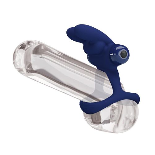 Pretty Love kék vibrációs péniszgyűrű heregyűrűvel