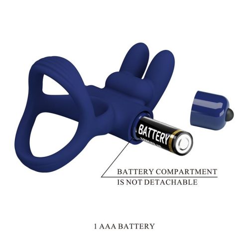 Pretty Love kék vibrációs péniszgyűrű heregyűrűvel