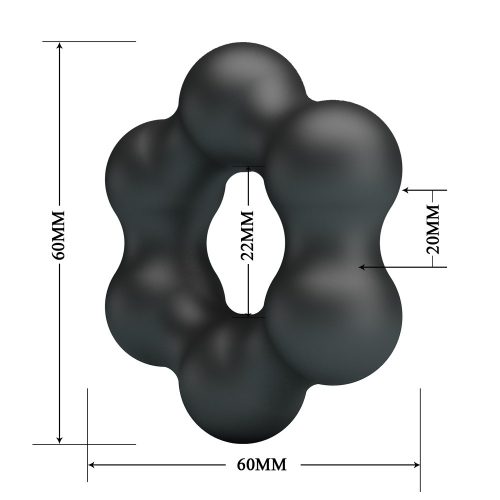 Crazy Bull Clauzell fekete szilikon péniszgyűrű