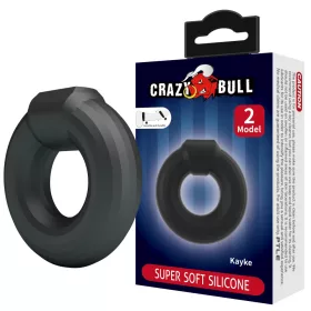 Crazy Bull Kayke fekete szilikon péniszgyűrű