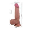 Sliding skin - élethű dildó csúsztatható bőrrel - 22 cm