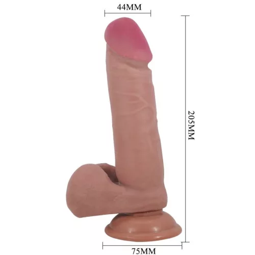 Pretty Love dildó húzogatható bőrrel - 20 cm
