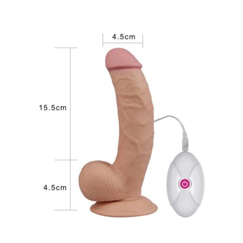 Lovetoy ultra soft vibrációs pénisz -  20 cm