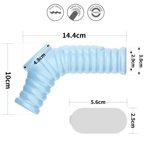 Lovetoy vibrációs bordázott péniszmandzsetta herefogóval