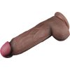 Lovetoy tapadókorongos herés barna műpénisz – 31 cm
