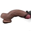 Lovetoy tapadókorongos herés barna műpénisz – 31 cm