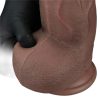 Lovetoy tapadókorongos herés barna műpénisz – 31 cm