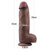 Lovetoy tapadókorongos herés barna műpénisz – 31 cm