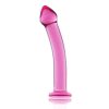 Lovetoy hajlított üveg dildó - pink