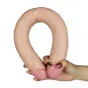 Kétvégű élethű erezett dildó- vastag