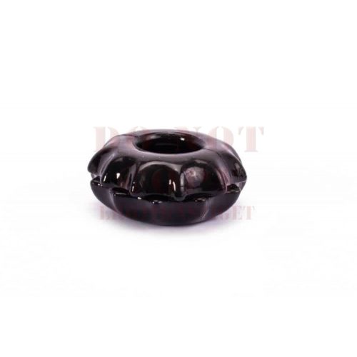 Szuper rugalmas fekete péniszgyűrű- bordázott