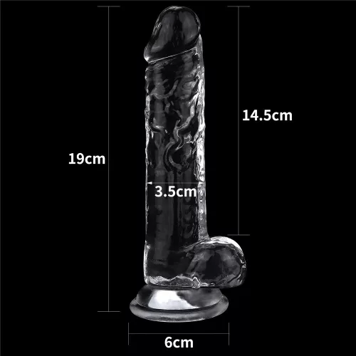 Lovetoy áttetsző zselés dildó -19 cm