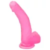 Lovetoy Jelly Studs - pink tapadókorongos dildó - 20cm