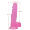 Lovetoy Jelly Studs - pink tapadókorongos dildó - 20cm