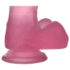 Lovetoy Jelly Studs - pink tapadókorongos dildó - 15cm