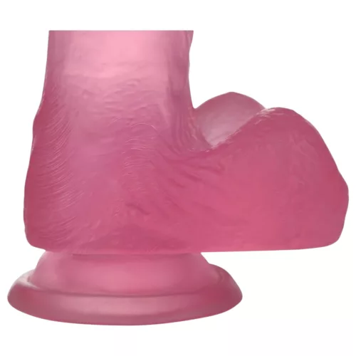 Lovetoy Jelly Studs - pink tapadókorongos dildó - 15cm