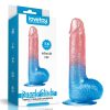 Lovetoy tapadókorongos herés színes dildó -19 cm