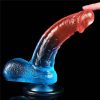 Lovetoy tapadókorongos herés színes dildó -19 cm
